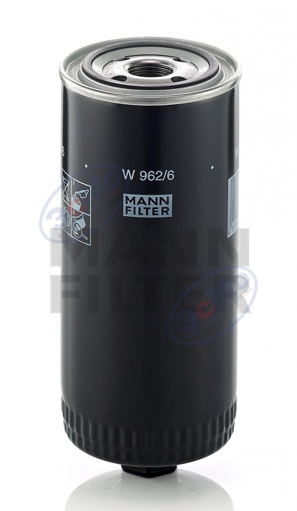 Фильтр масляный (MANN) W 962/6 Ford, Iveco, Renault