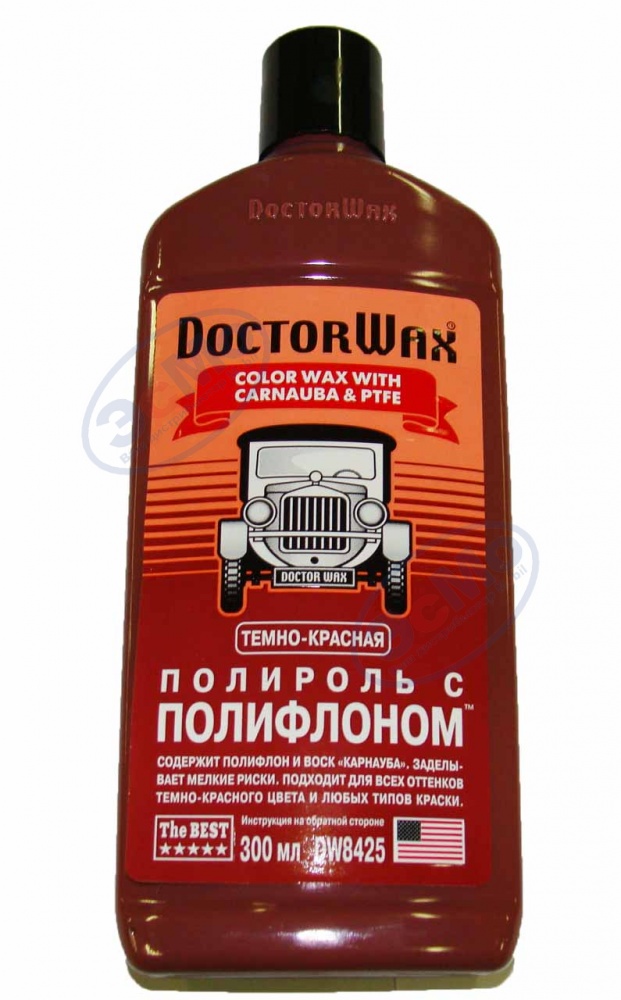 Полироль кузова цветная темно-красный 300 мл (Doctor Wax) DW8425 с тефлоном