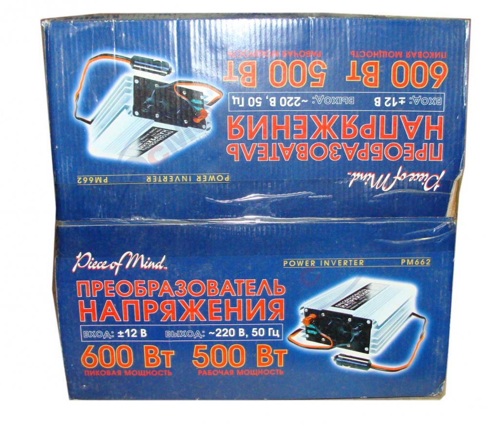 Преобразователь напряжения 12/220V, 500W (Piece of Mind) PM 662
