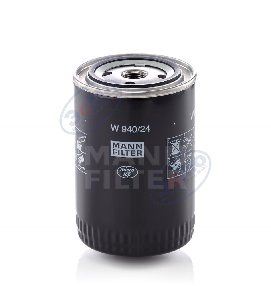Фильтр масляный (MANN) W 940/24 Chevrolet, Claase, Dodge, Fiat, Ford