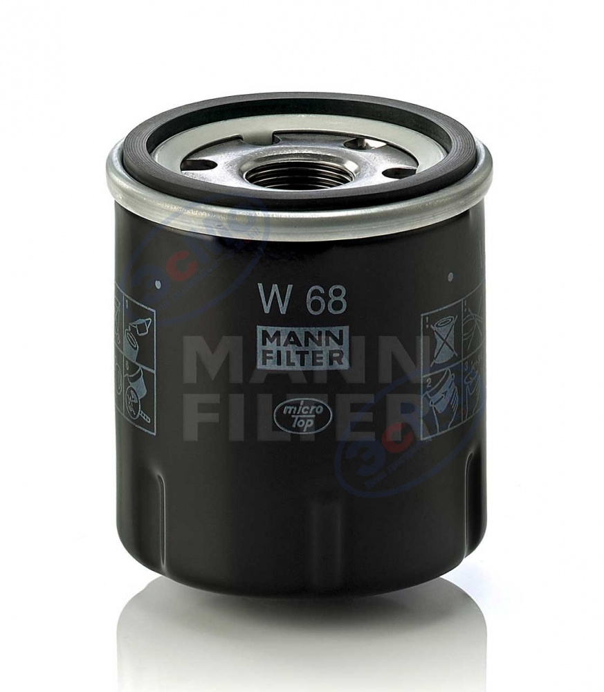 Фильтр масляный (MANN) W 68 Renault