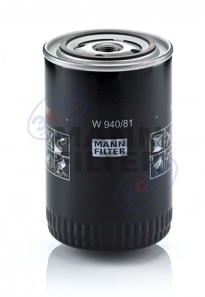 Фильтр масляный (MANN) W 940/81 Daihatsu, Hitachi, Toyota